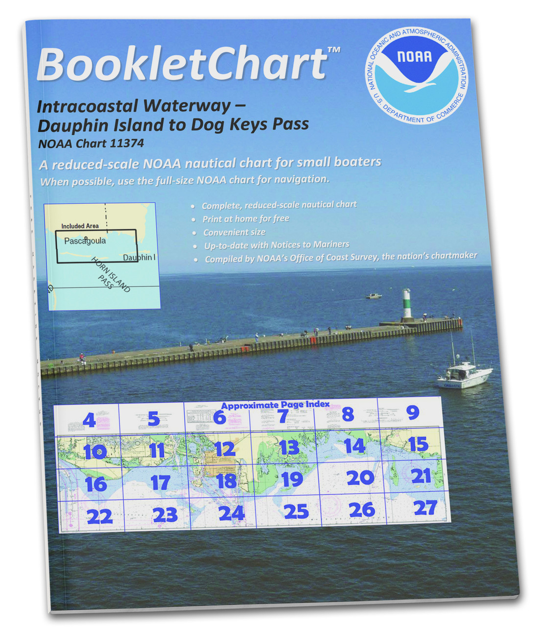 NOAA BookletChart 11374: Intracoastal Waterway Dauphin Island to Dog Keys Pass