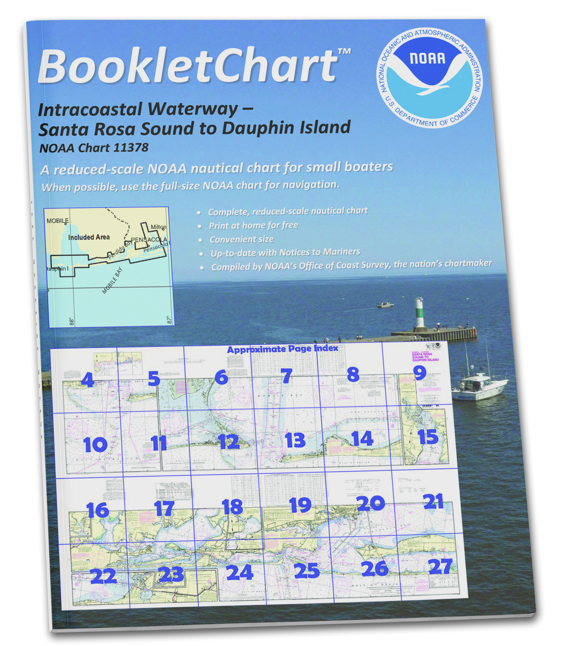 NOAA BookletChart 11378: Intracoastal Waterway Santa Rosa Sound to Dauphin Island