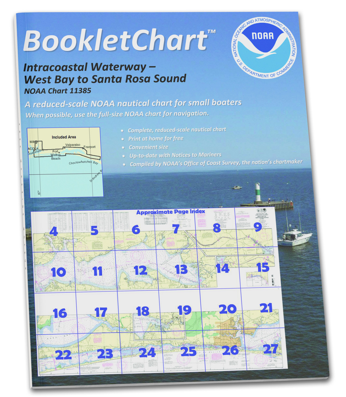 NOAA BookletChart 11385: Intracoastal Waterway West Bay to Santa Rosa Sound