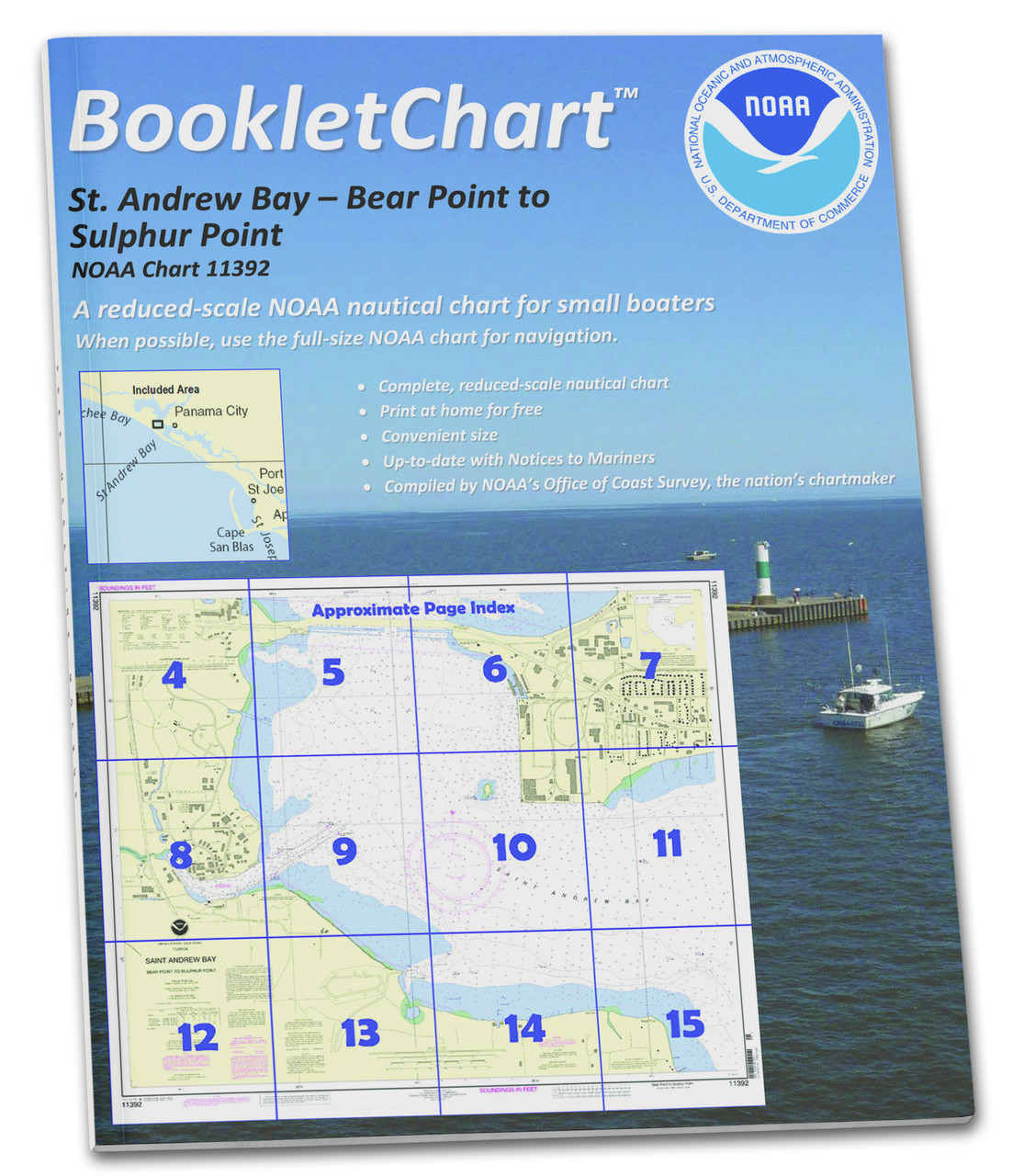 NOAA Booklet Chart 11392: St. Andrew Bay - Bear Point to Sulpher Point