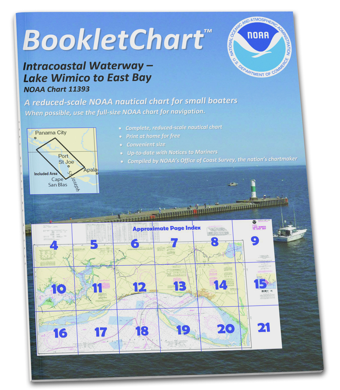 NOAA BookletChart 11393: Intracoastal Waterway Lake Wimico to East Bay