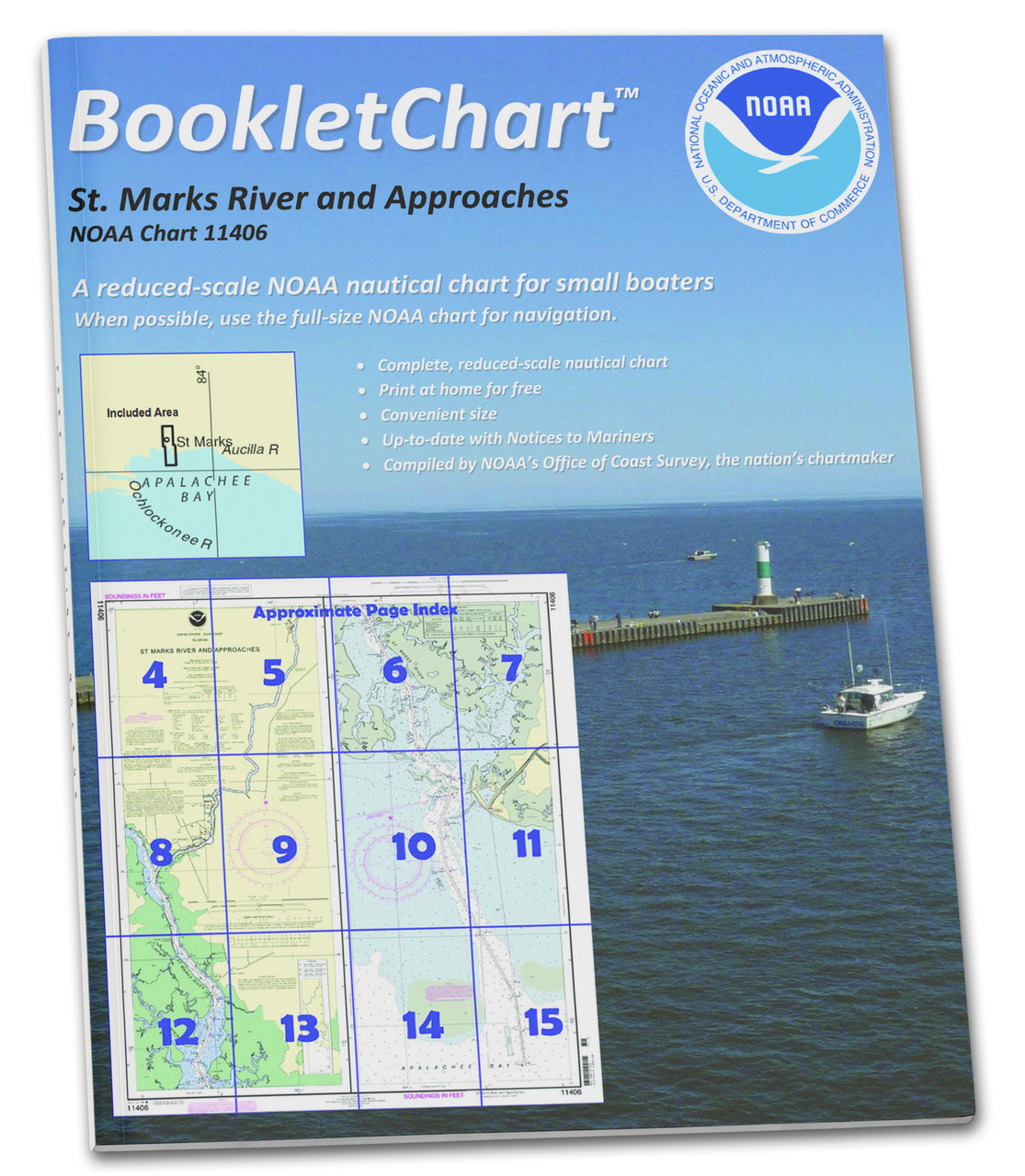 NOAA Booklet Chart 11406: St.Marks River and approaches NOAA Booklet Chart 11406: St.Marks River and approaches