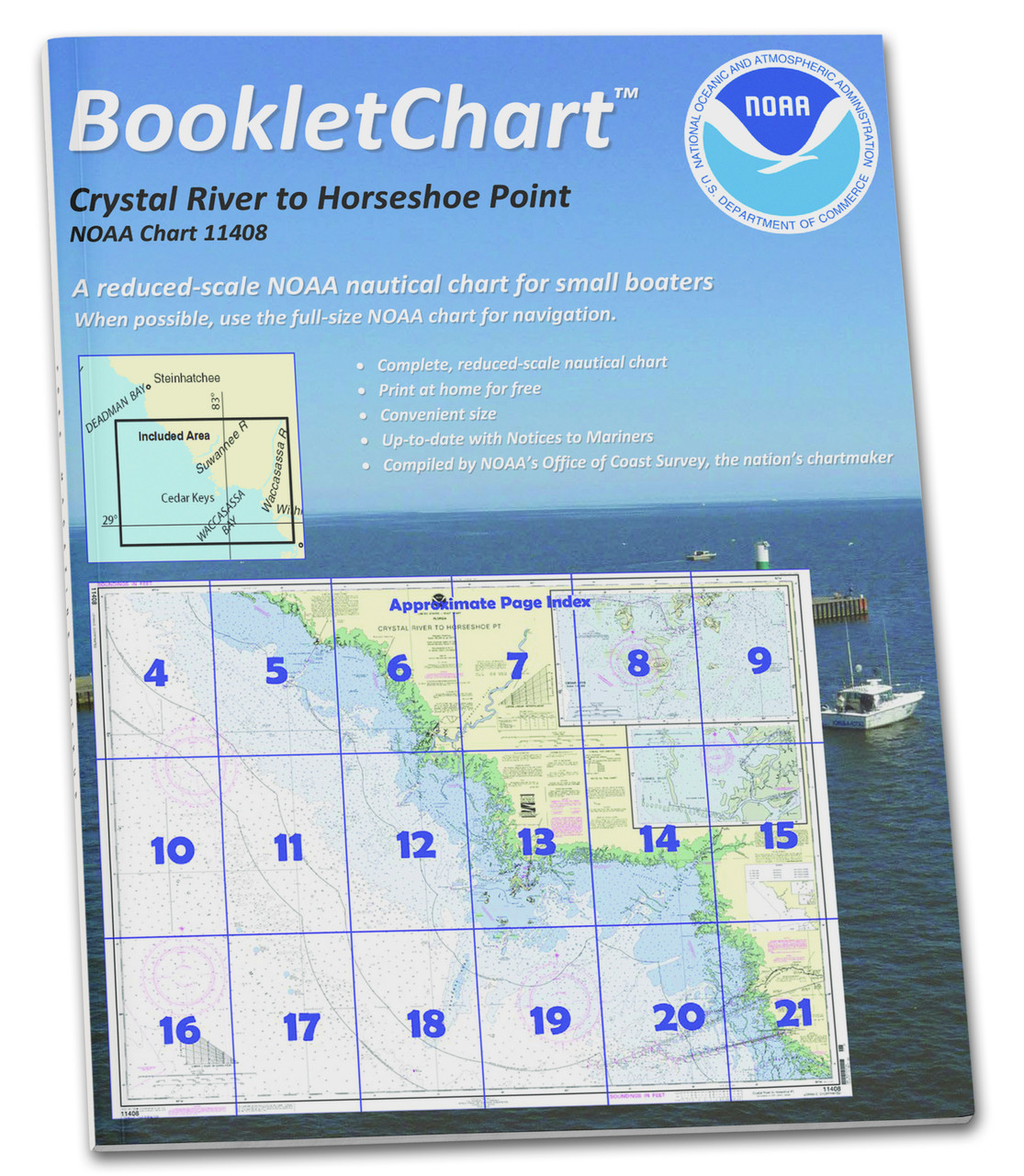 HISTORICAL NOAA BookletChart 11408: Crystal River to Horseshoe Point;Suwannee River;Cedar Keys