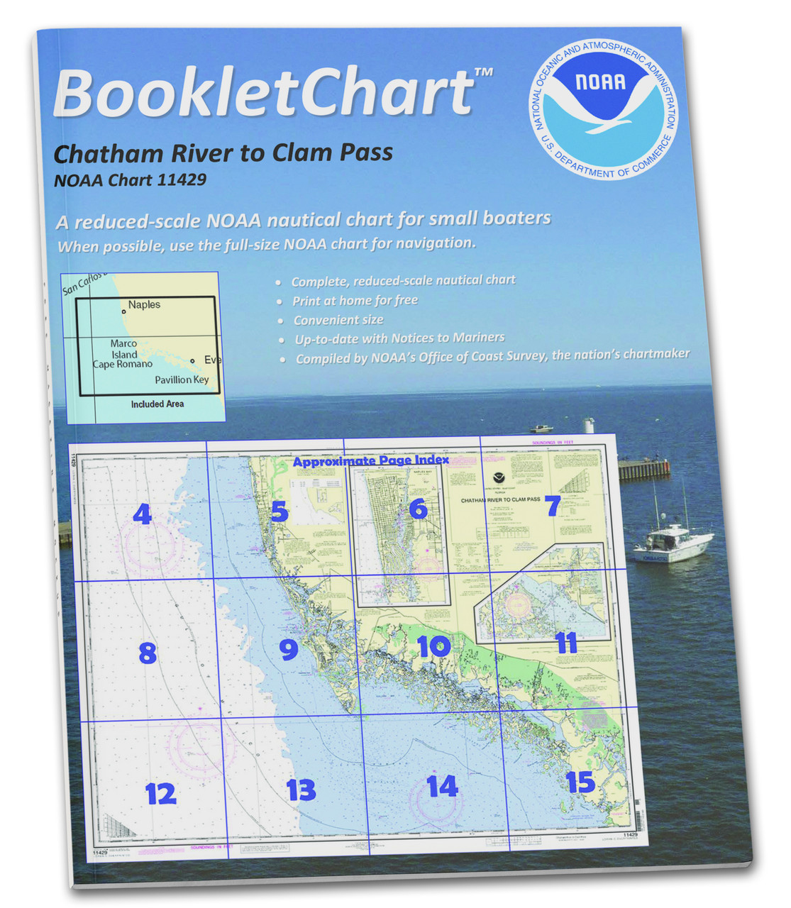 HISTORICAL NOAA BookletChart 11429: Chatham River to Clam Pass;Naples Bay;Everglades Harbor