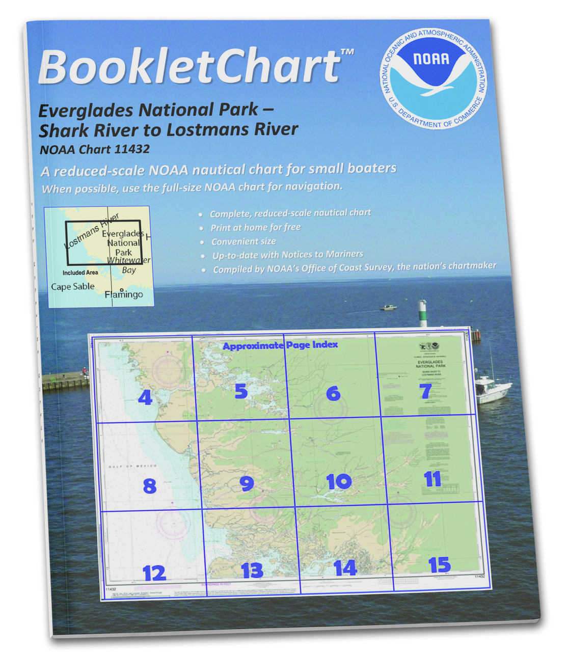 HISTORICAL NOAA BookletChart 11432: Everglades National Park Shark River to Lostmans River