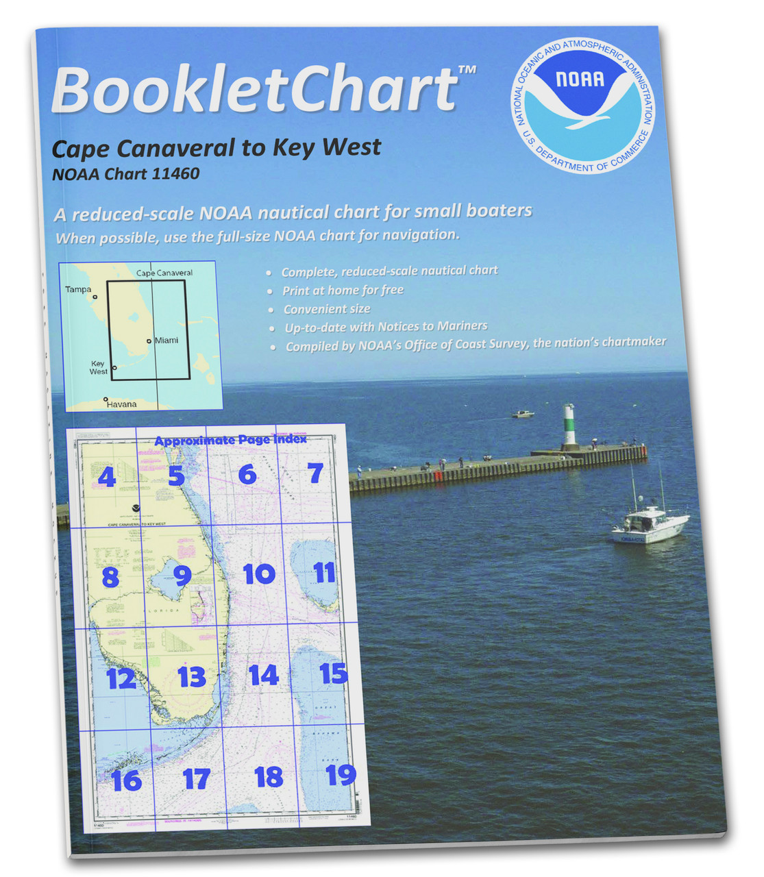 NOAA BookletChart 11460: Cape Canaveral to Key West
