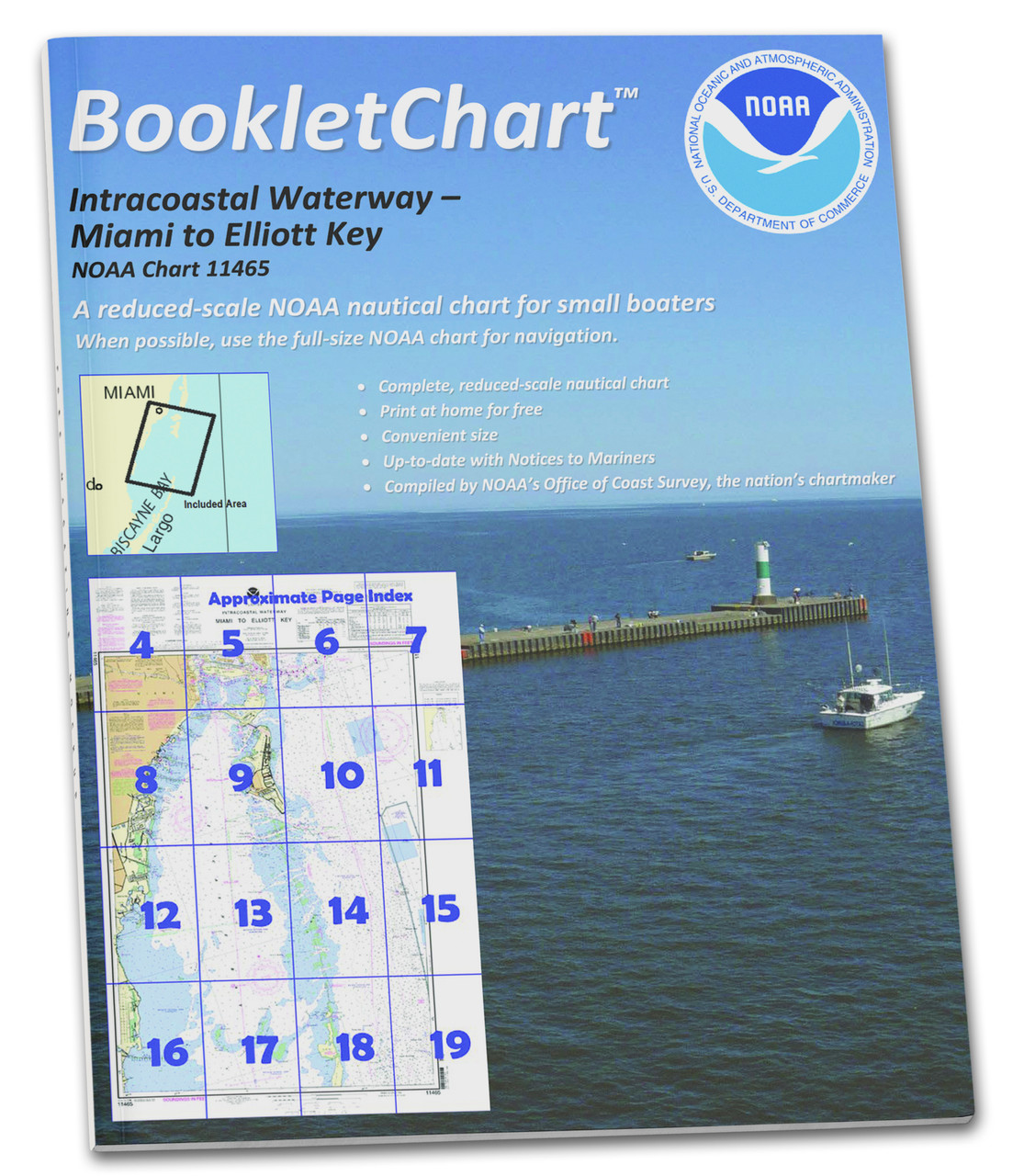HISTORICAL NOAA BookletChart 11465: Intracoastal Waterway Miami to Elliot Key