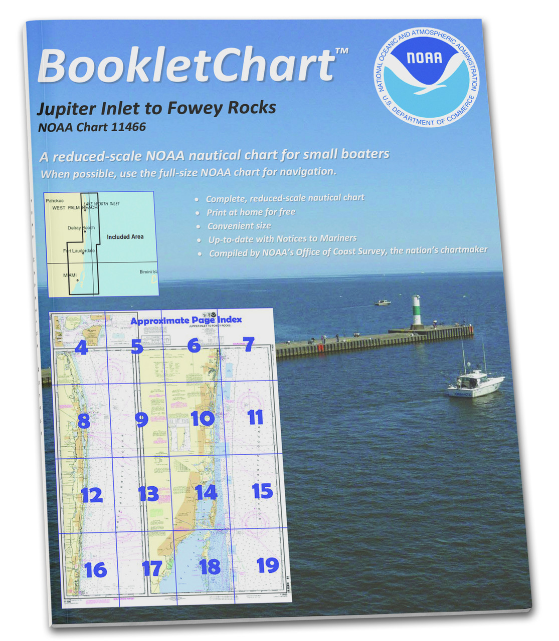NOAA BookletChart 11466: Jupiter Inlet to Fowey Rocks;Lake Worth Inlet