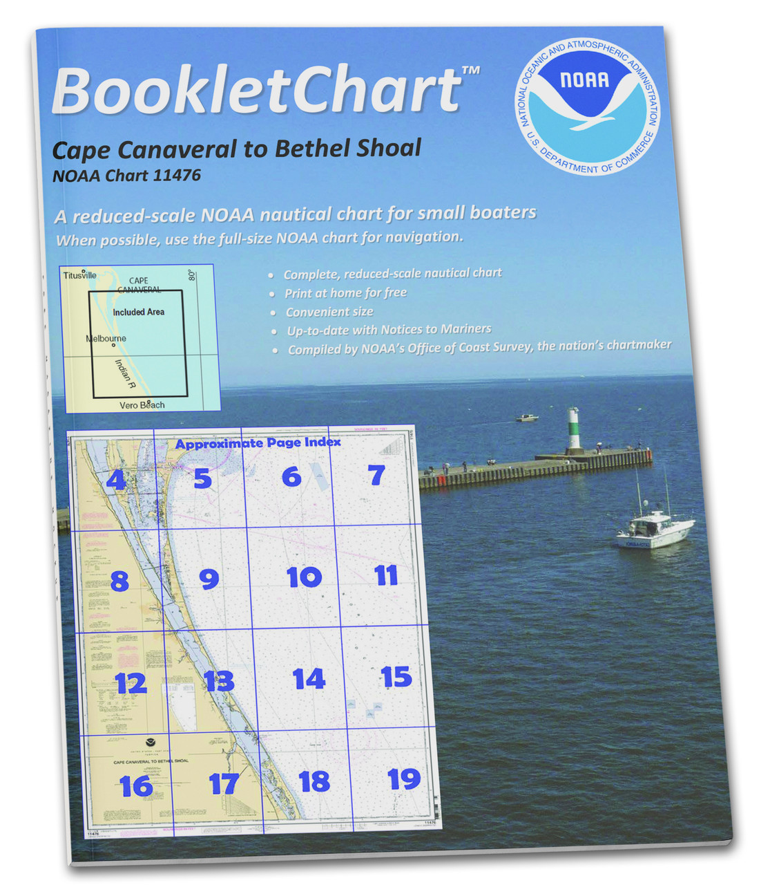 NOAA BookletChart 11476: Cape Canaveral to Bethel Shoal