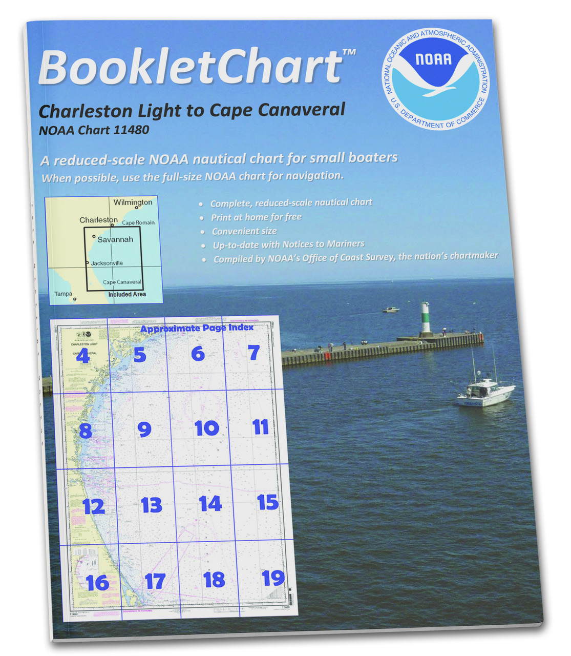 NOAA BookletChart 11480: Charleston Light to Cape Canaveral