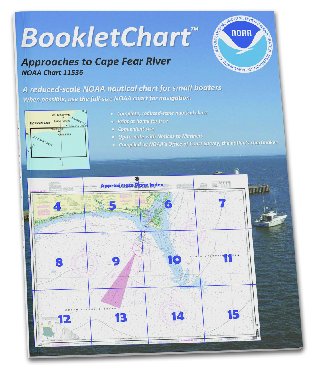 NOAA BookletChart 11536: Approaches to Cape Fear River