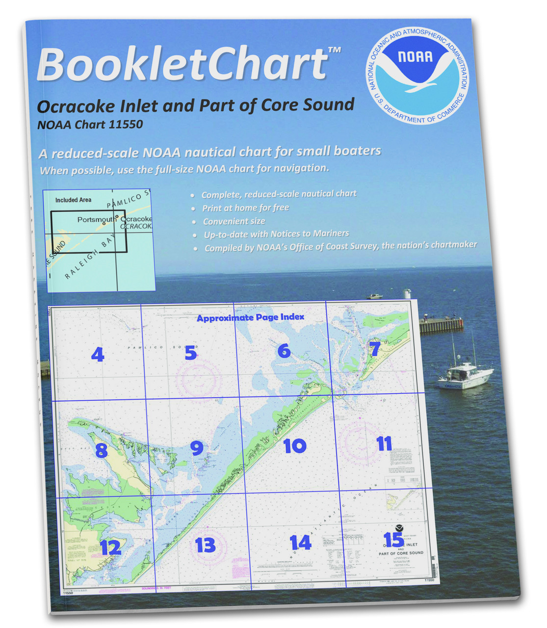 HISTORICAL NOAA BookletChart 11550: Ocracoke lnlet and Part of Core Sound