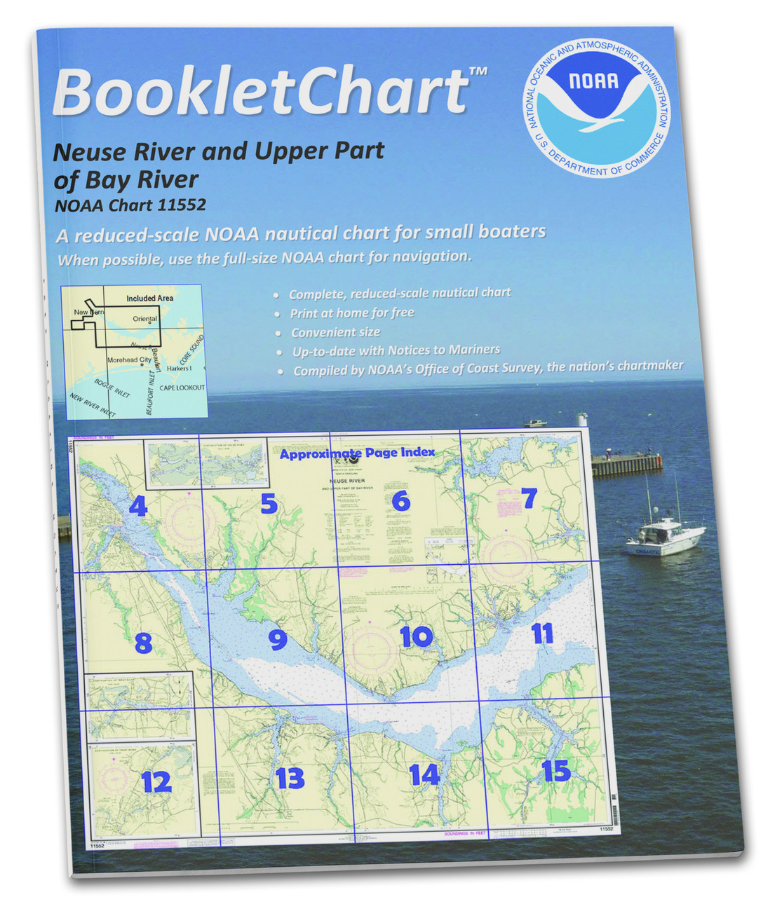 HISTORICAL NOAA BookletChart 11552: Neuse River and Upper Part of Bay River