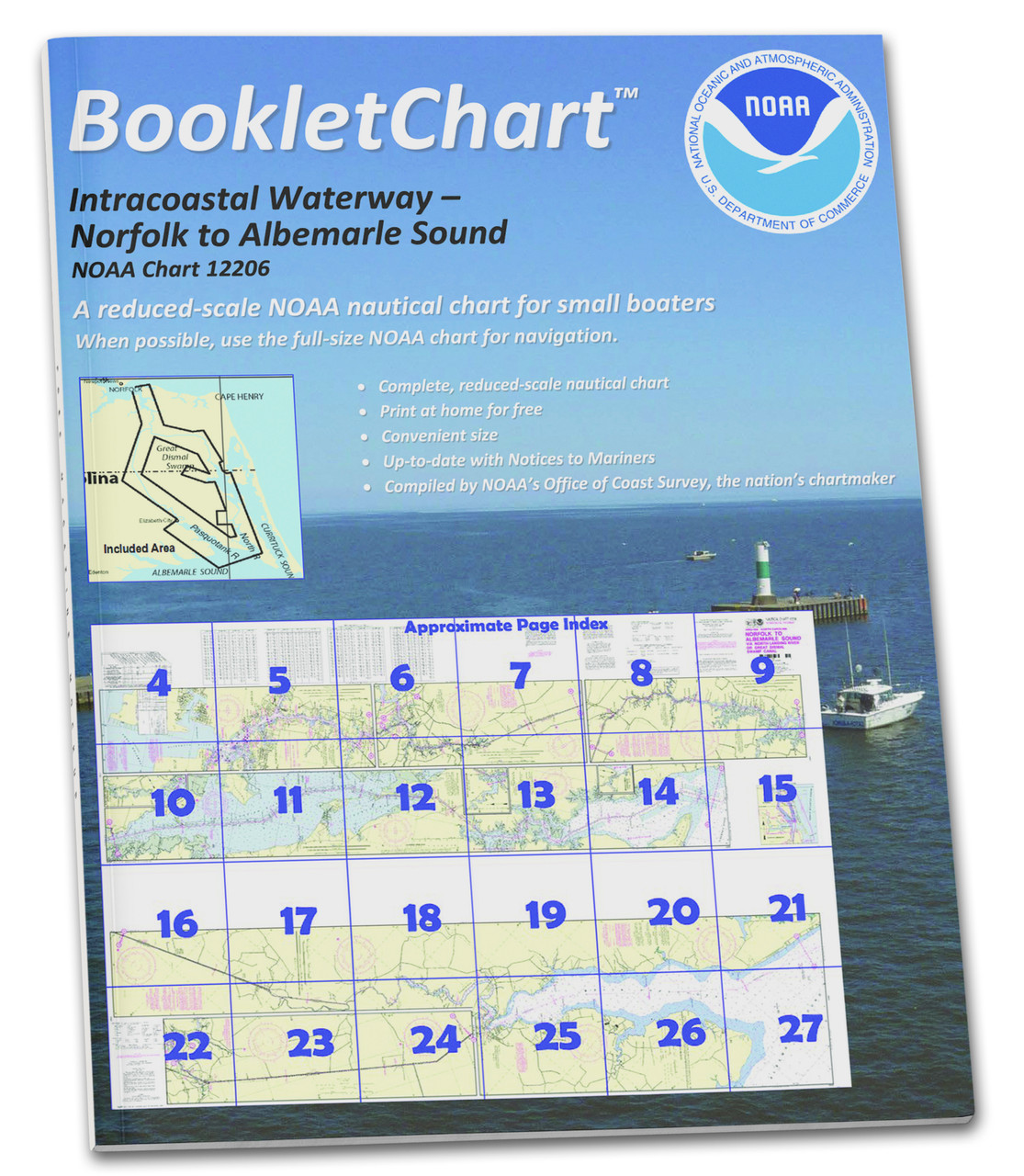 NOAA BookletChart 12206: Intracoastal Waterway Norfolk to Albemarle Sound via North Landing RIV.