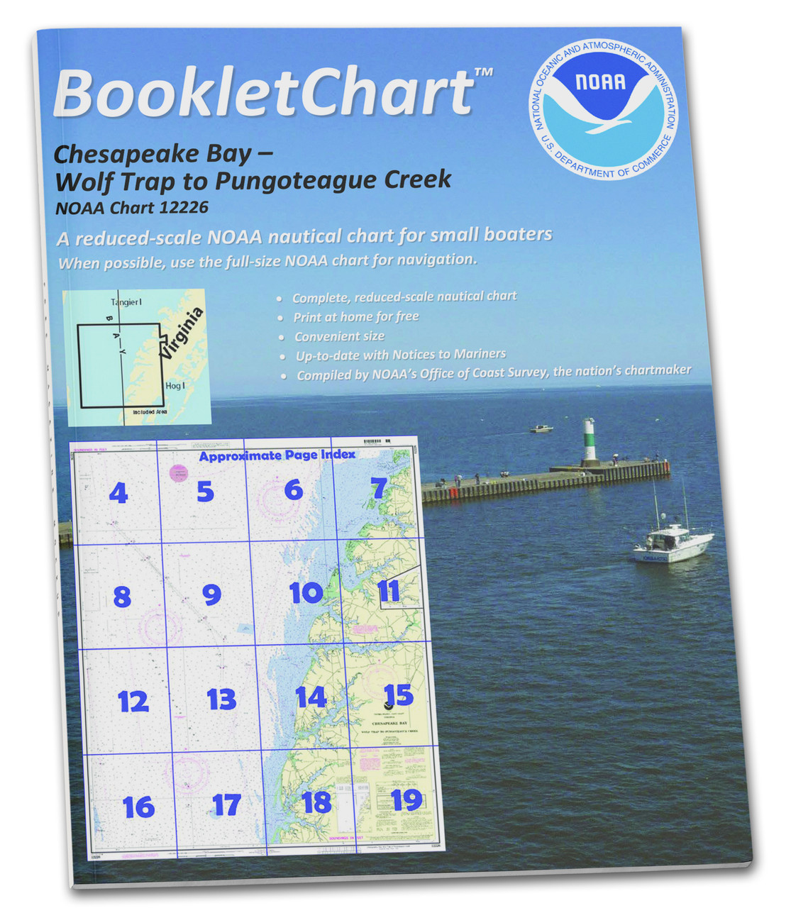 HISTORICAL NOAA BookletChart 12226: Chesapeake Bay Wolf Trap to Pungoteague Creek