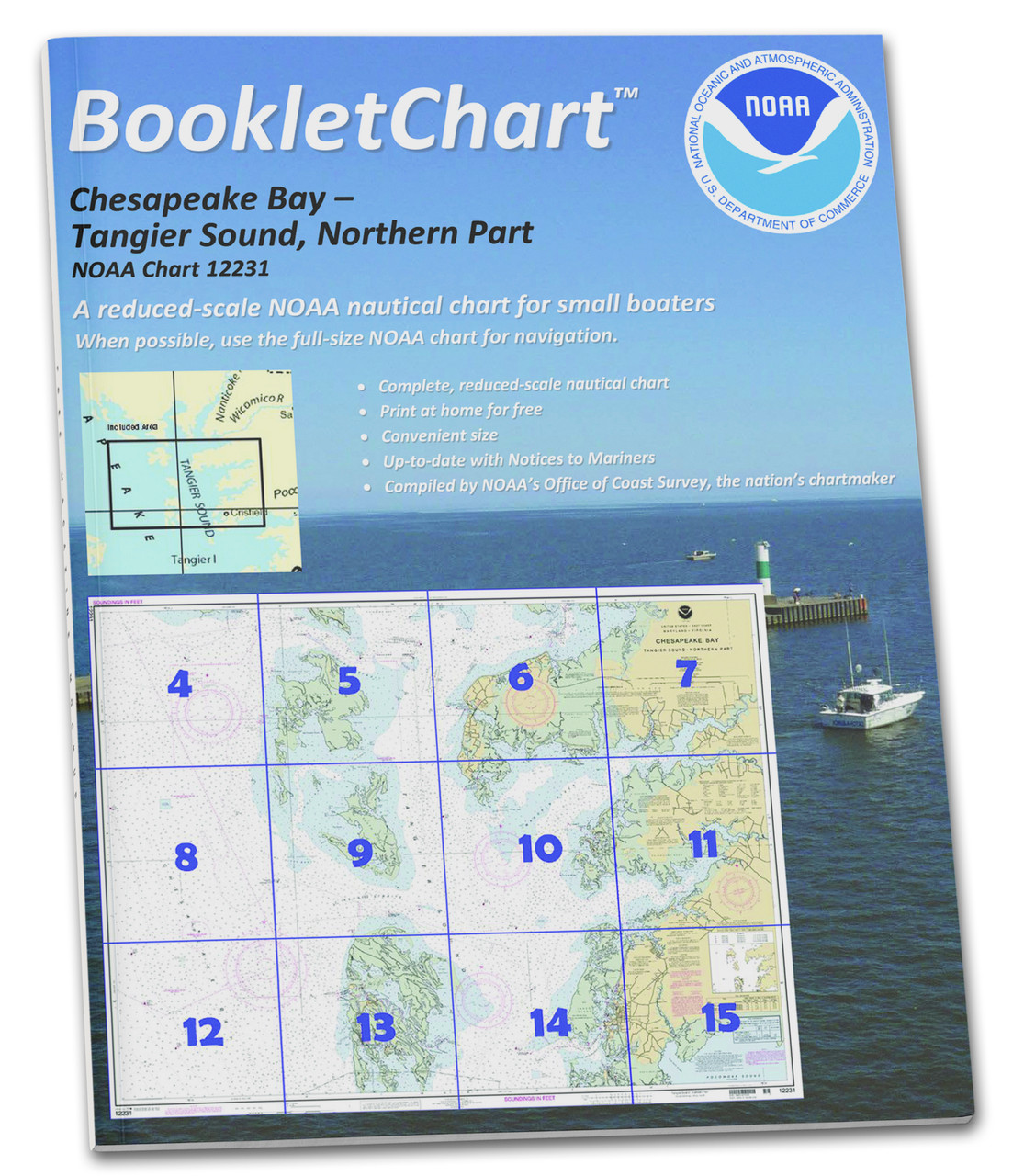 HISTORICAL NOAA BookletChart 12231: Chesapeake Bay Tangier Sound Northern Part