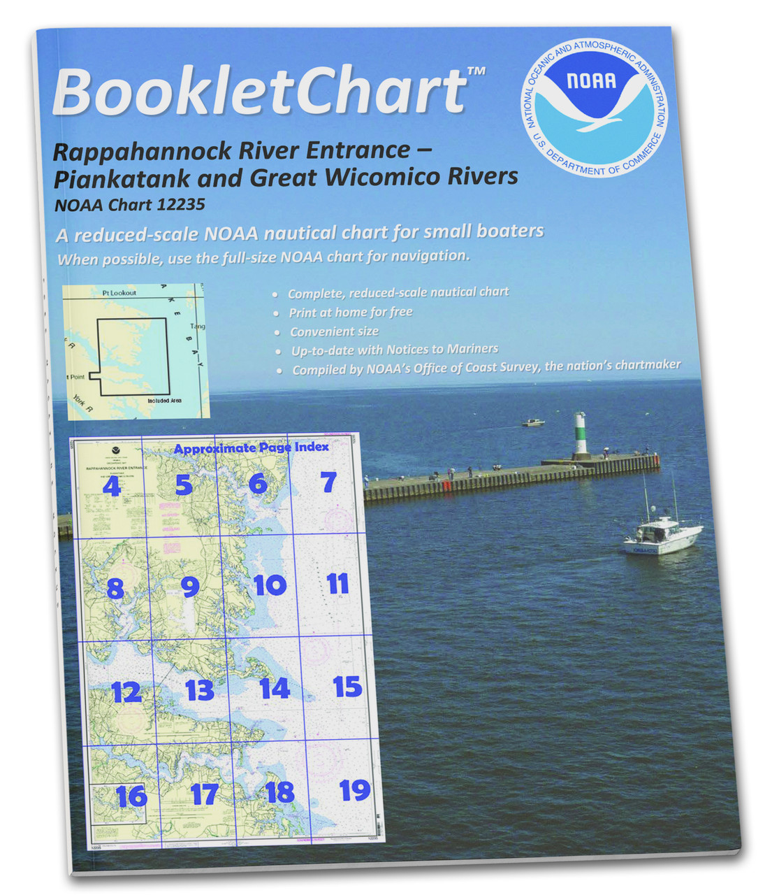 HISTORICAL NOAA BookletChart 12235: Chesapeake Bay Rappahannock River Entrance: Piankatank and Great Wicom.