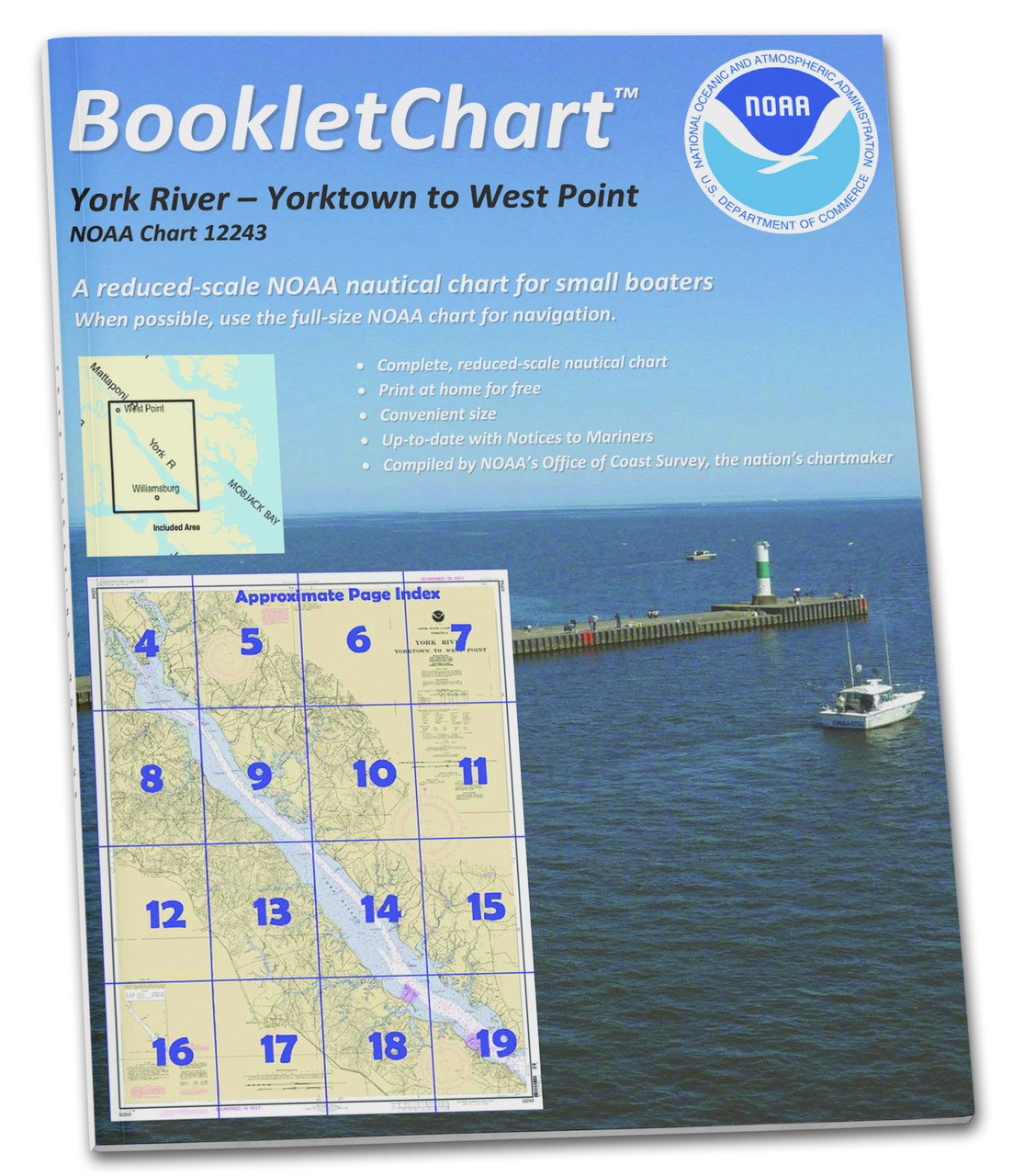 NOAA BookletChart 12243: York River Yorktown to West Point