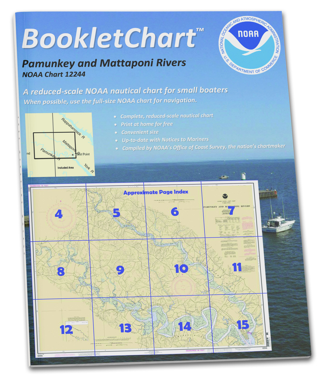 HISTORICAL NOAA Booklet Chart 12244: Pamunkey and Mattaponi Rivers
