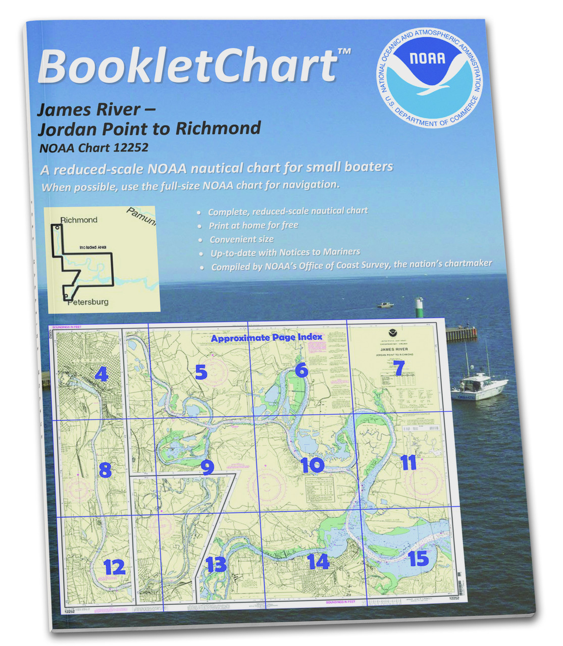 HISTORICAL NOAA BookletChart 12252: James River Jordan Point to Richmond