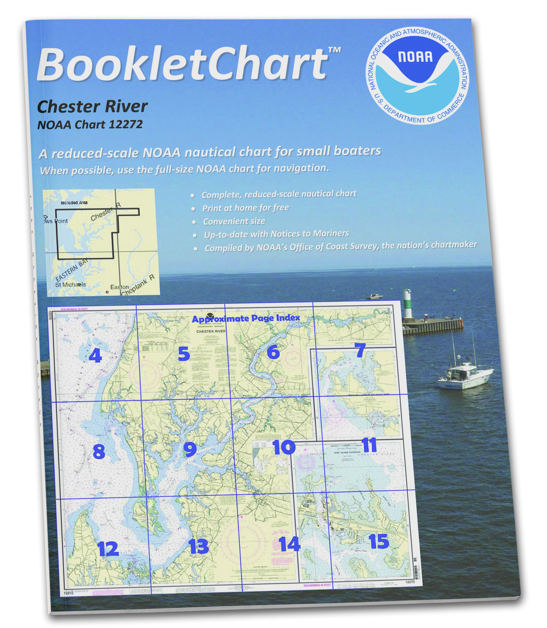 HISTORICAL NOAA BookletChart 12272: Chester River; Kent Island Narrows: Rock Hall Harbor and Swan Creek