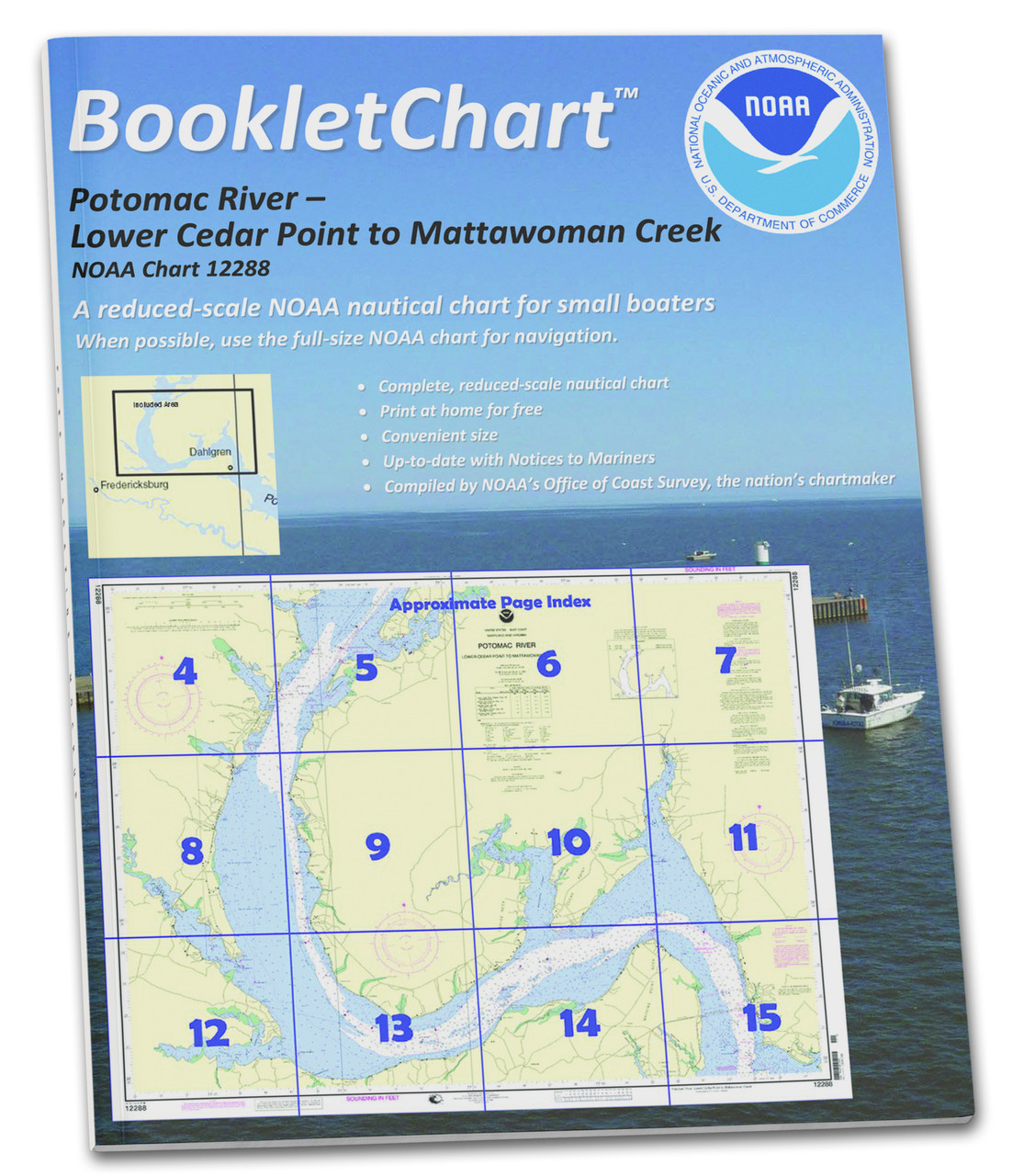 HISTORICAL NOAA BookletChart 12288: Potomac River Lower Cedar Point to Mattawoman Creek