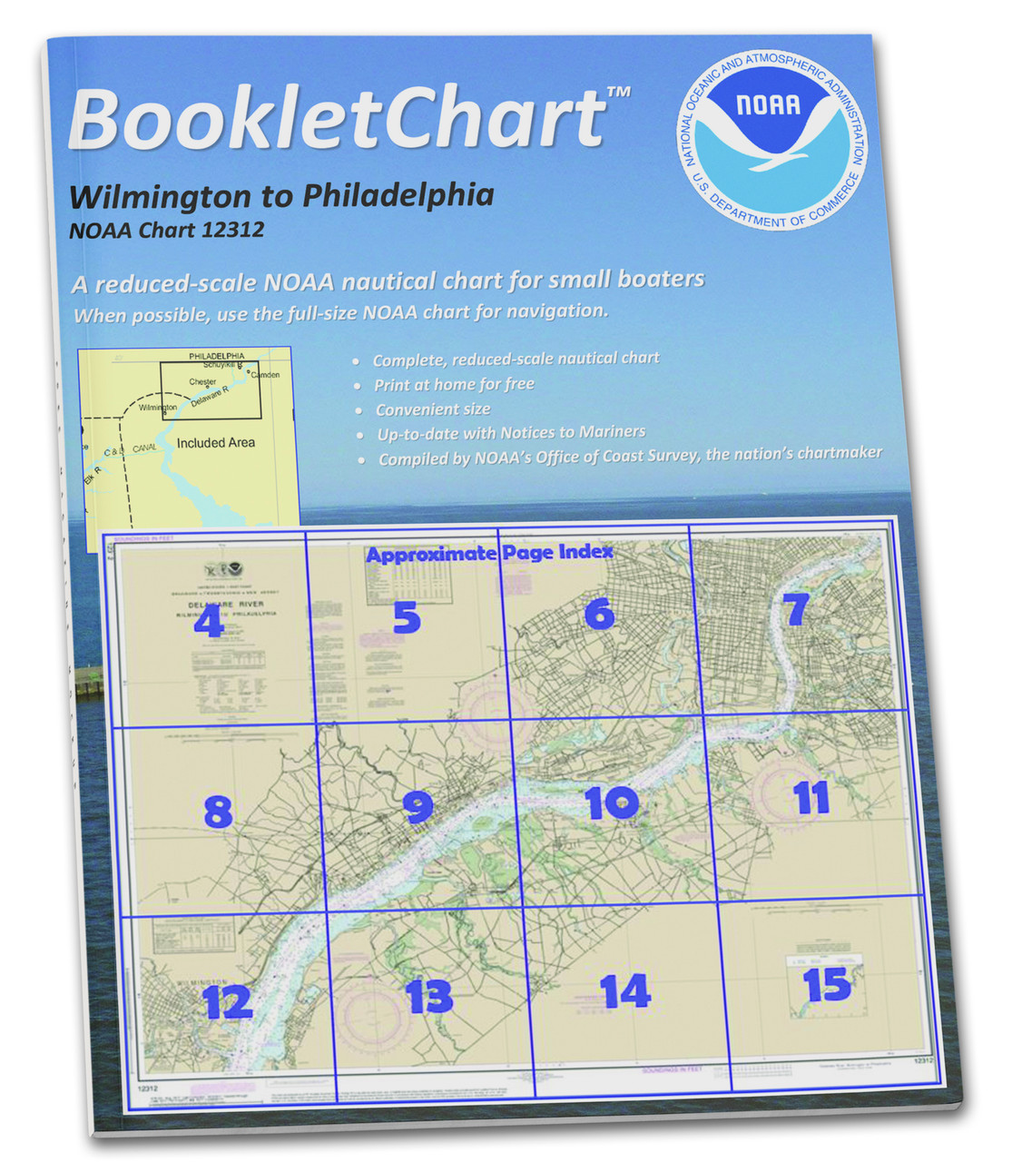 NOAA BookletChart 12312: Delaware River Wilmington to Philadelphia