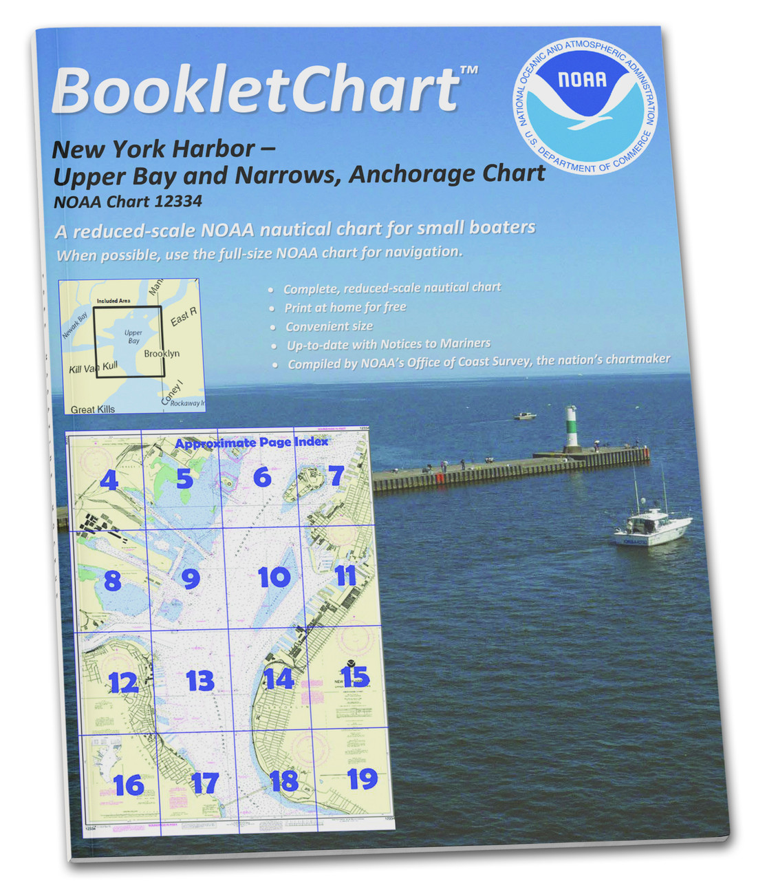 NOAA BookletChart 12334: New York Harbor Upper Bay and Narrows-Anchorage Chart