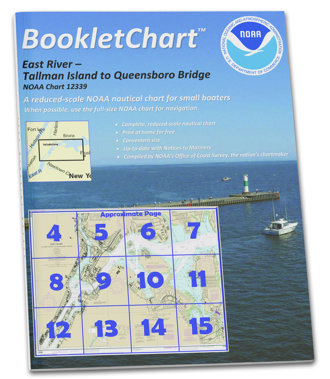 NOAA BookletChart 12339: East River Tallman Island to Queensboro Bridge