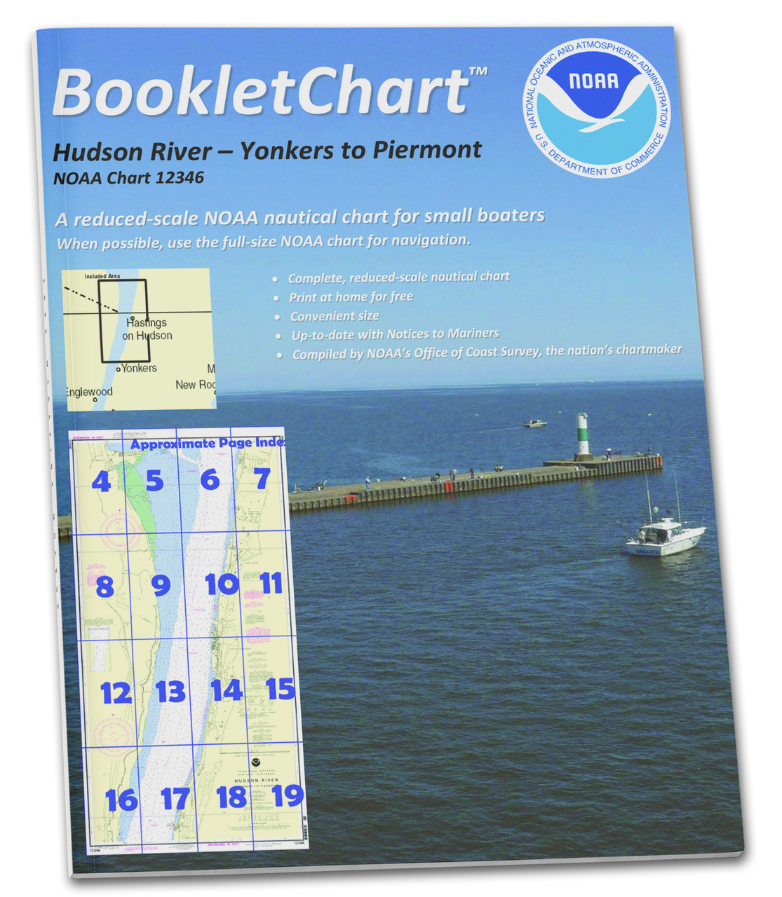 NOAA Booklet Chart 12346: Hudson River Yonkers to Piermont