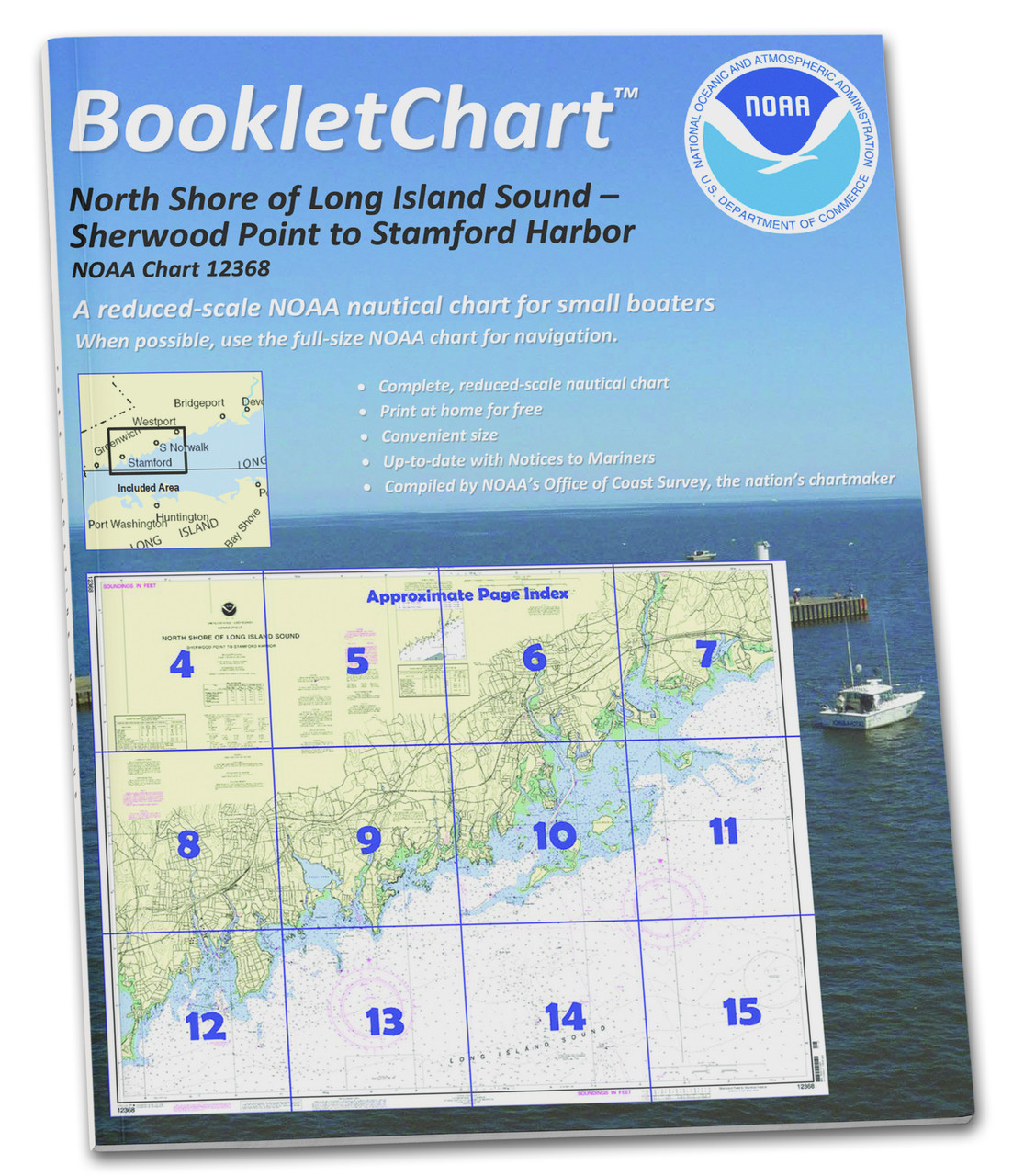 NOAA BookletChart 12368: North Shore of Long Island Sound Sherwood Point to Stamford Harbor