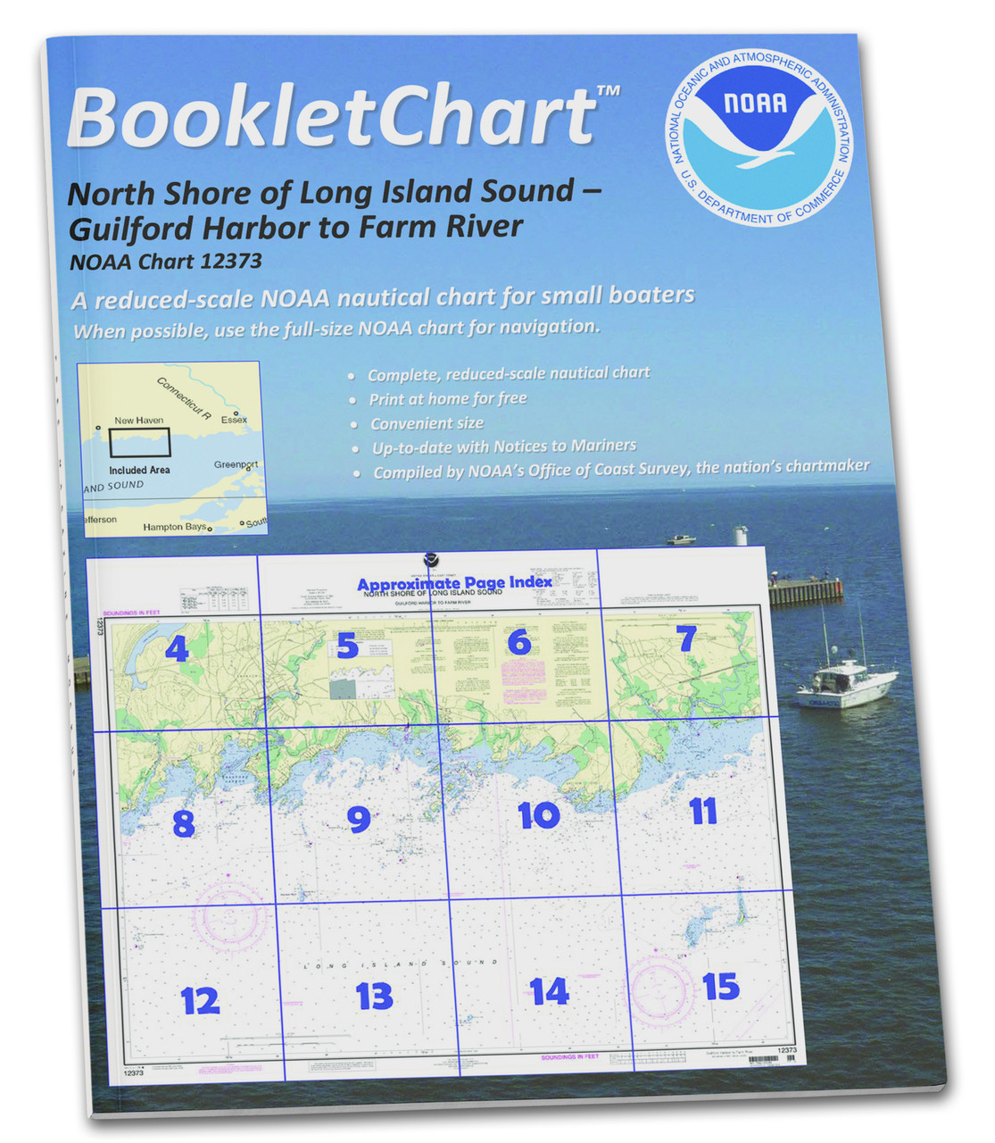 NOAA BookletChart 12373: North Shore of Long Island Sound Guilford Harbor to Farm River