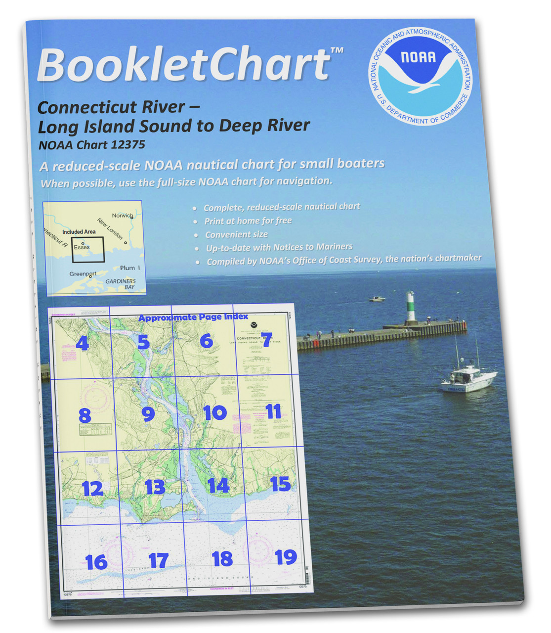 NOAA BookletChart 12375: Connecticut River Long lsland Sound to Deep River