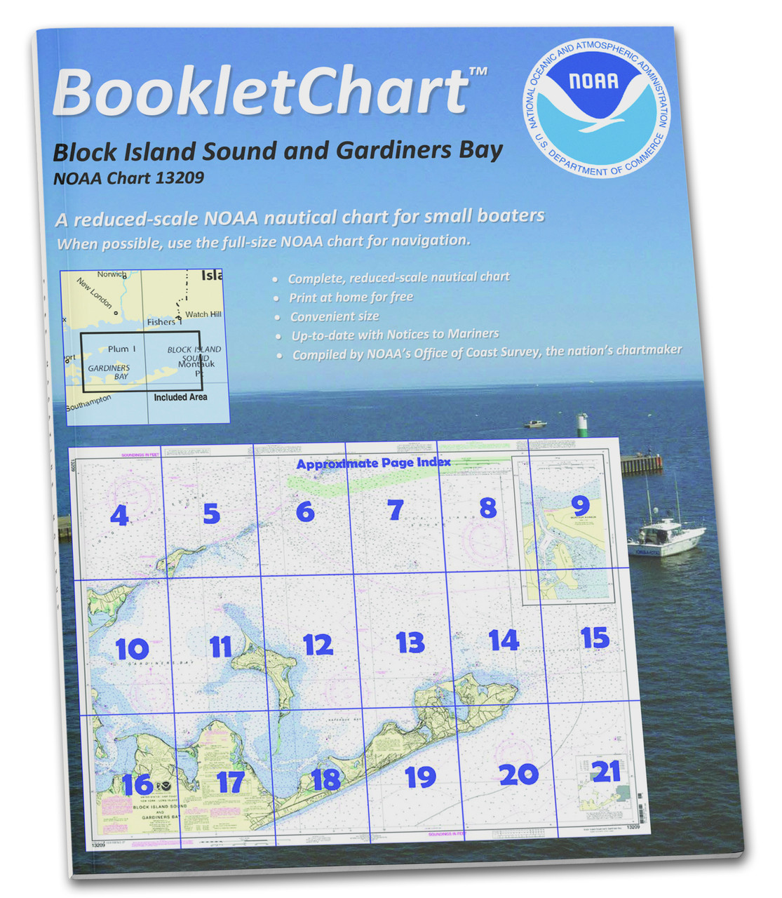 NOAA BookletChart 13209: Block Island Sound and Gardiners Bay; Montauk Harbor