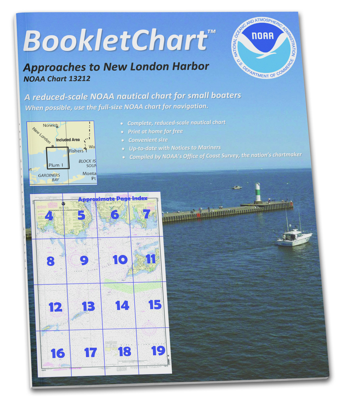 NOAA BookletChart 13212: Approaches to New London Harbor