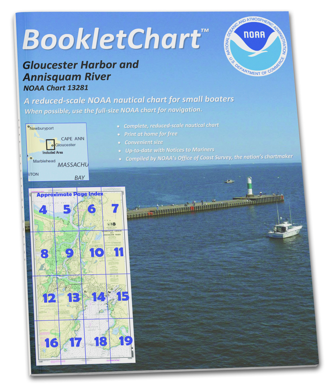 NOAA BookletChart 13281: Gloucester Harbor and Annisquam River