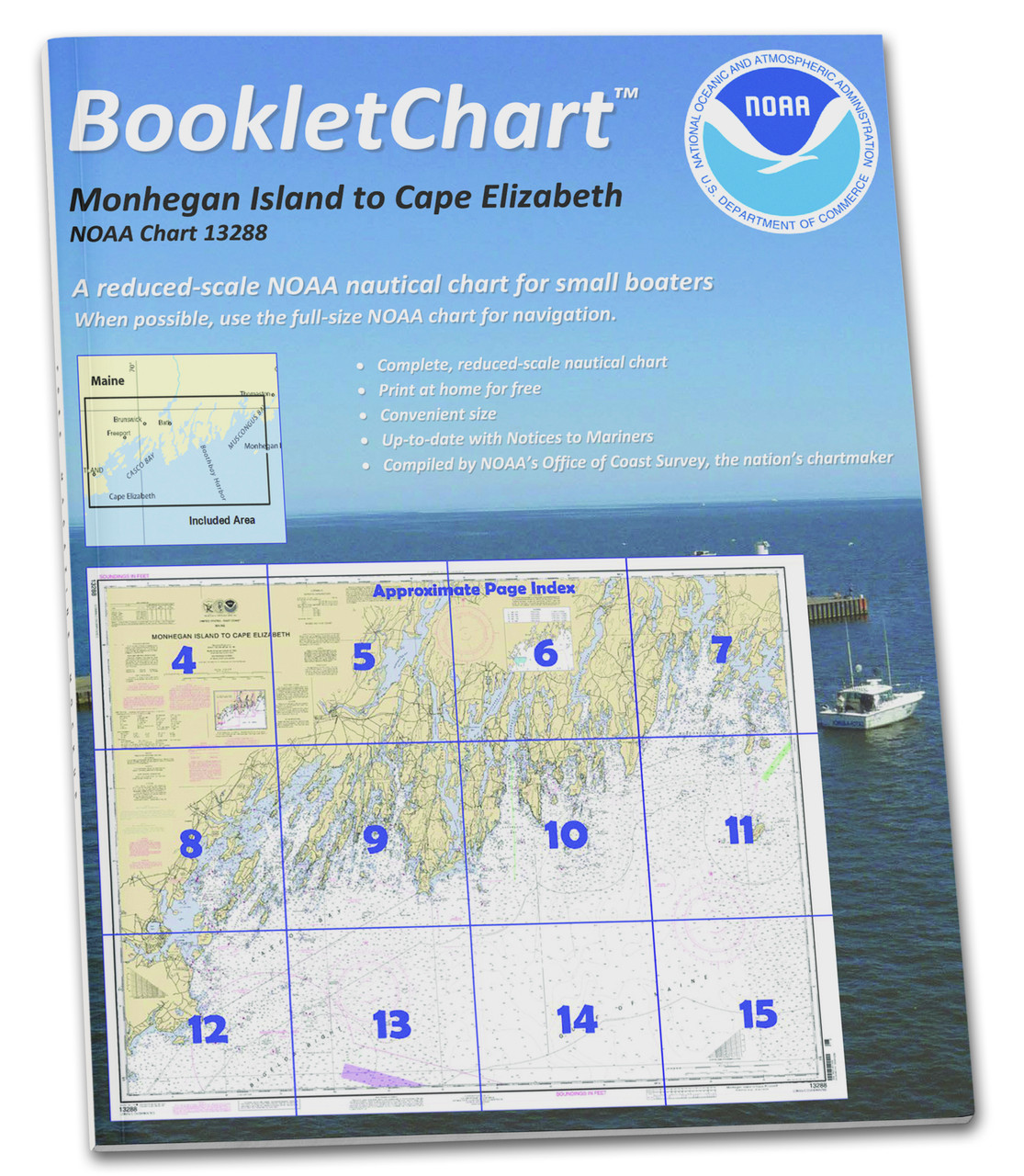 NOAA BookletChart 13288: Monhegan Island to Cape Elizabeth