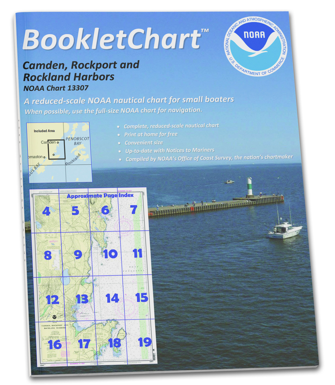 NOAA BookletChart 13307: Camden: Rockport and Rockland Harbors
