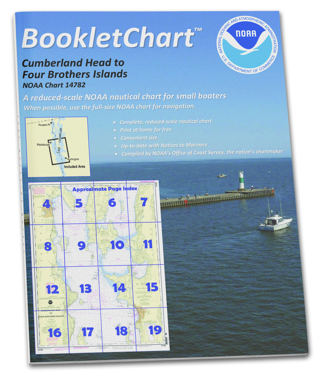 HISTORICAL NOAA BookletChart 14782: Cumberland Head to Four Brothers Islands
