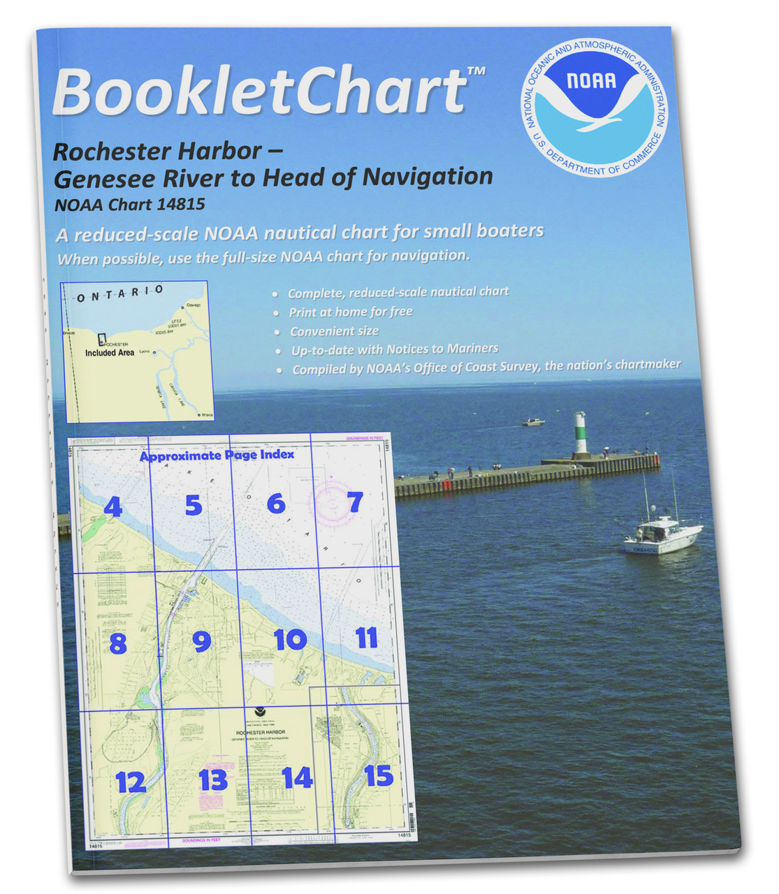 HISTORICAL NOAA Booklet Chart 14815: Rochester Harbor: Including Genessee River to Head of Navigation