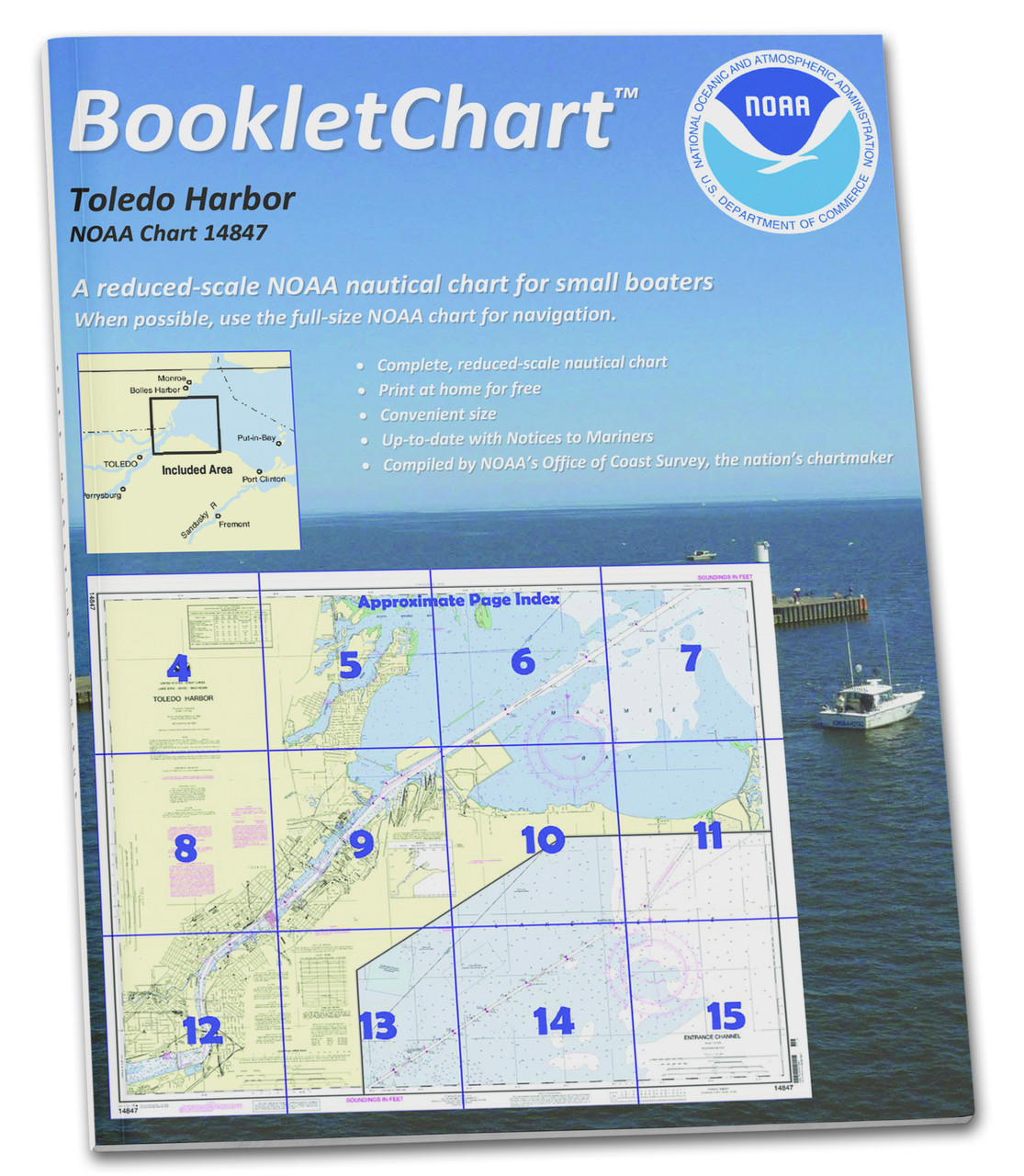 NOAA Booklet Chart 14847: Toledo Harbor;Entrance Channel to Harbor