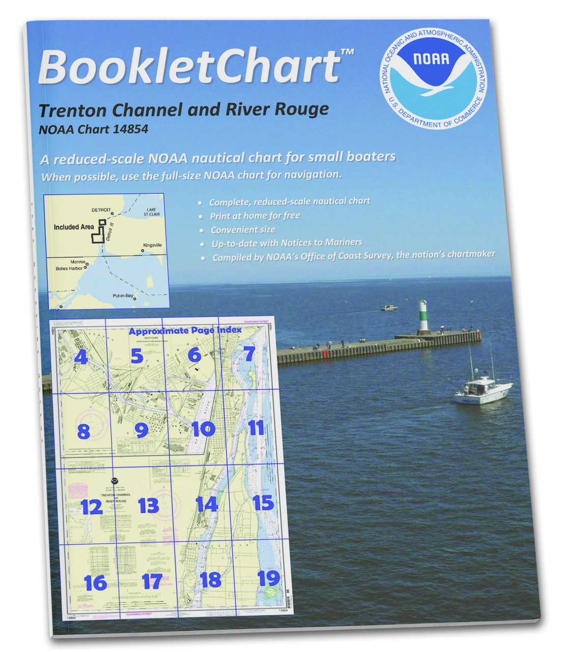 HISTORICAL NOAA BookletChart 14854: Trenton Channel and River Rouge;River Rouge