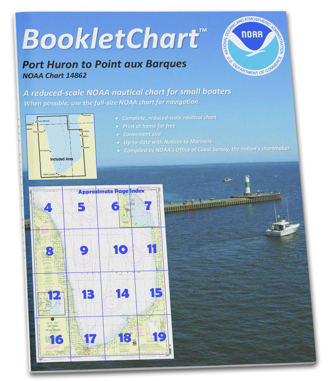 NOAA BookletChart 14862: Port Huron to Pte aux Barques;Port Sanilac;Harbor Beach