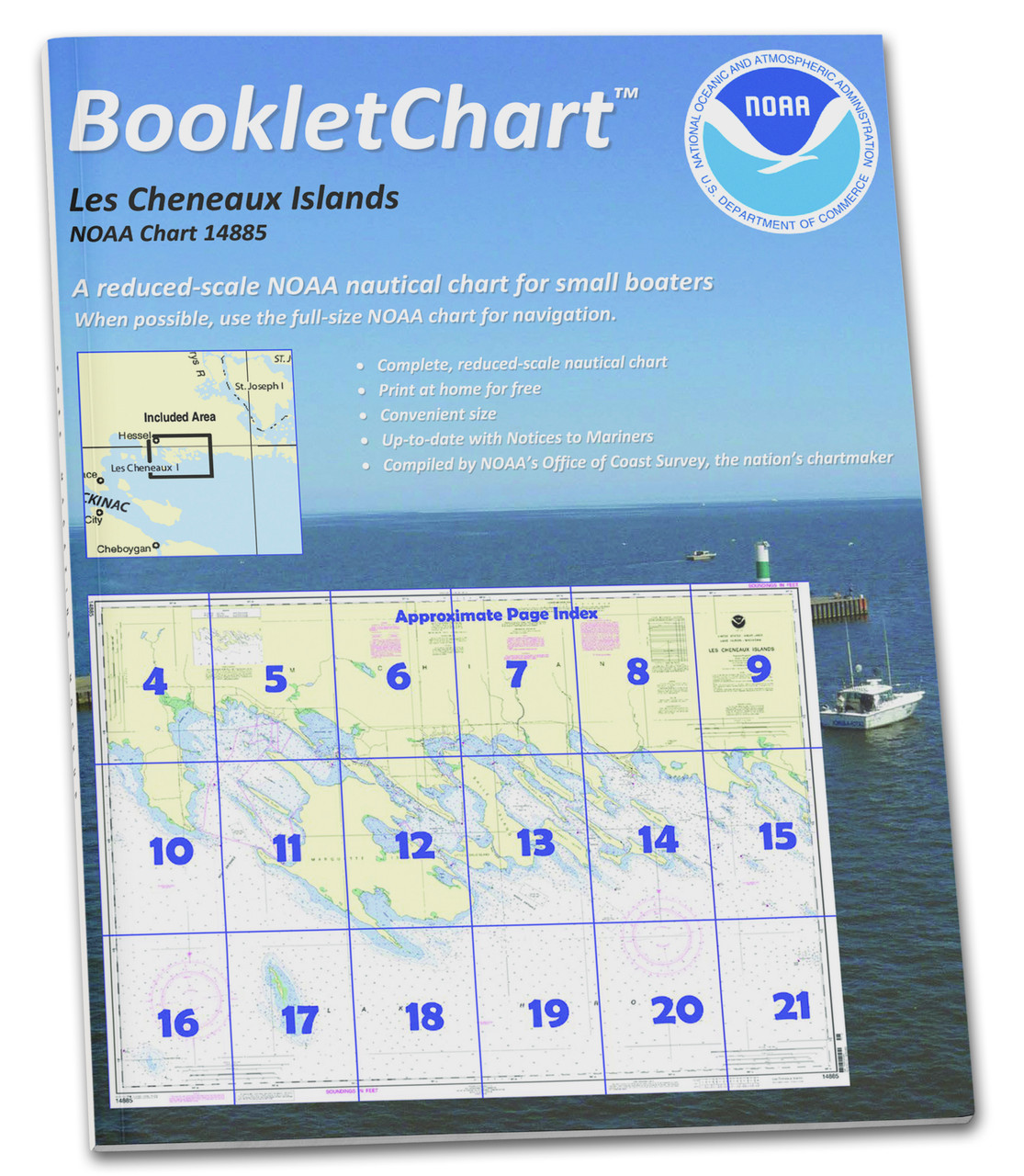 HISTORICAL NOAA BookletChart 14885: Les Cheneaux Islands