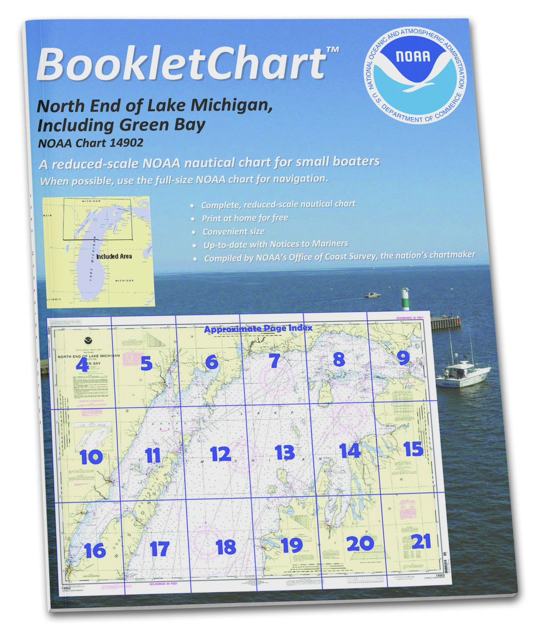 NOAA BookletChart 14902: North end of Lake Michigan: Including Green Bay