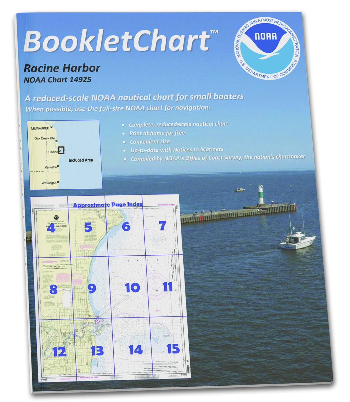 HISTORICAL NOAA Booklet Chart 14925: Racine Harbor