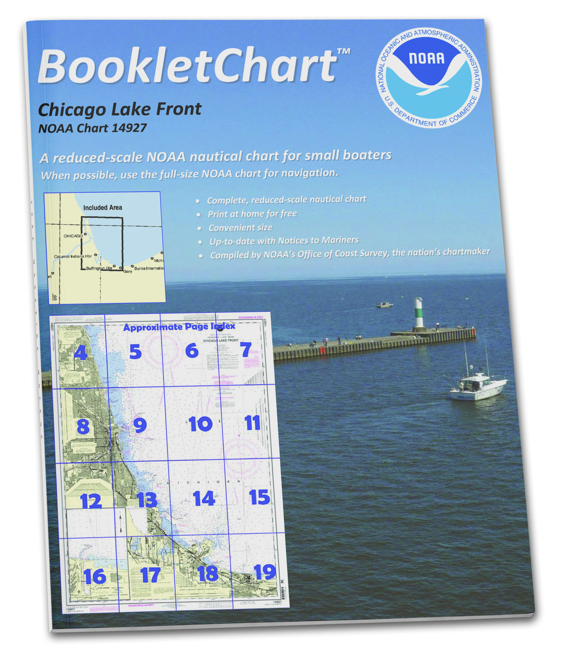 HISTORICAL NOAA BookletChart 14927: Chicago Lake Front;Gary Harbor