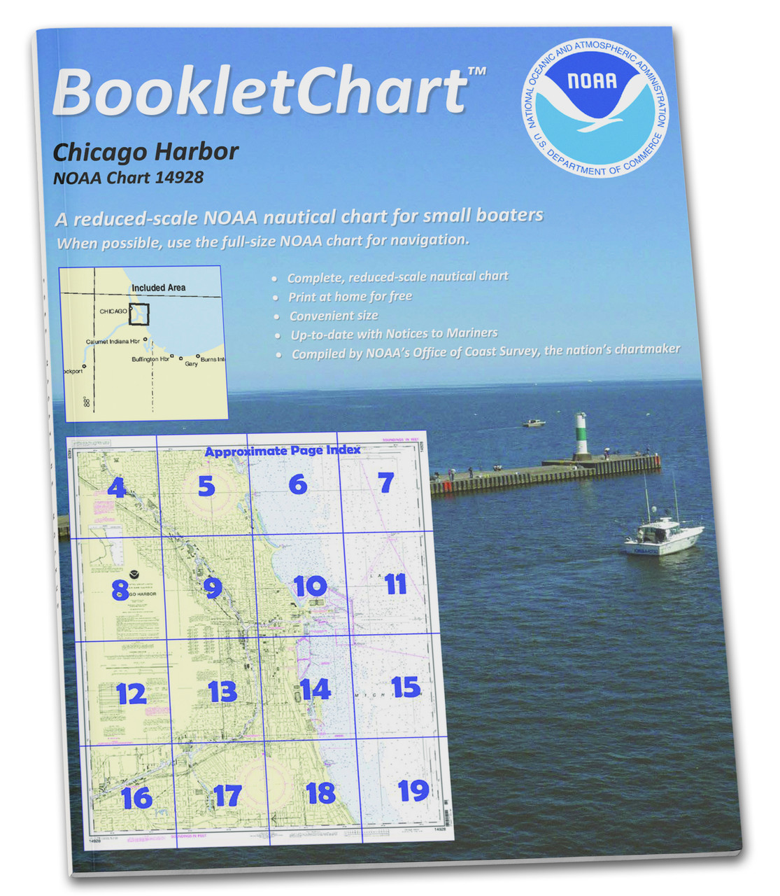 HISTORICAL NOAA BookletChart 14928: Chicago Harbor
