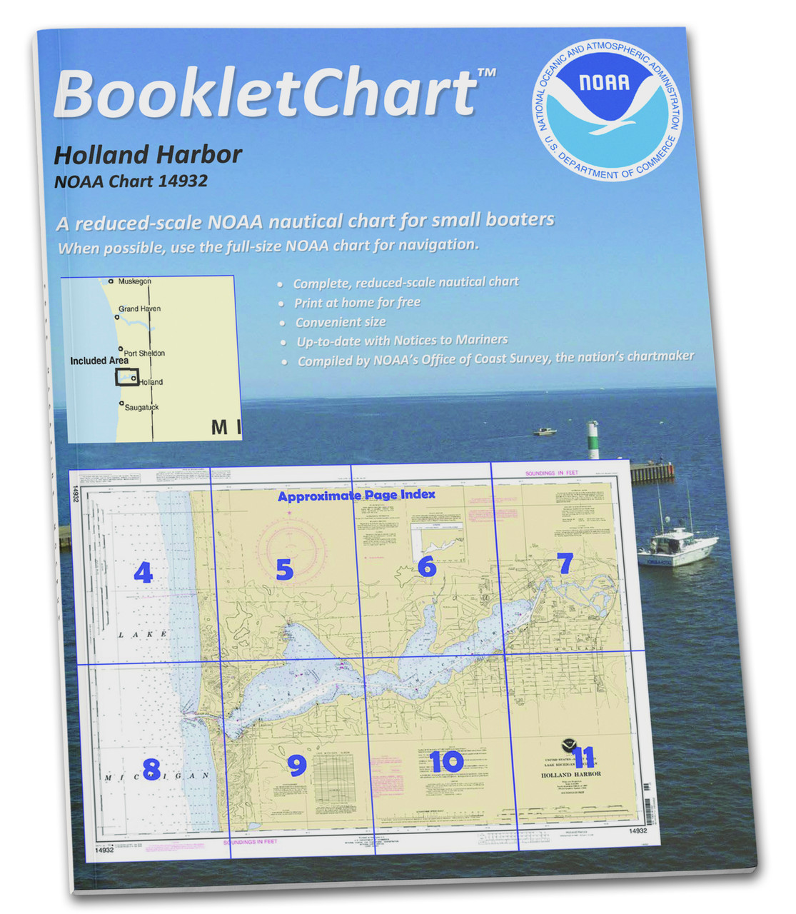 HISTORICAL NOAA BookletChart 14932: Holland Harbor