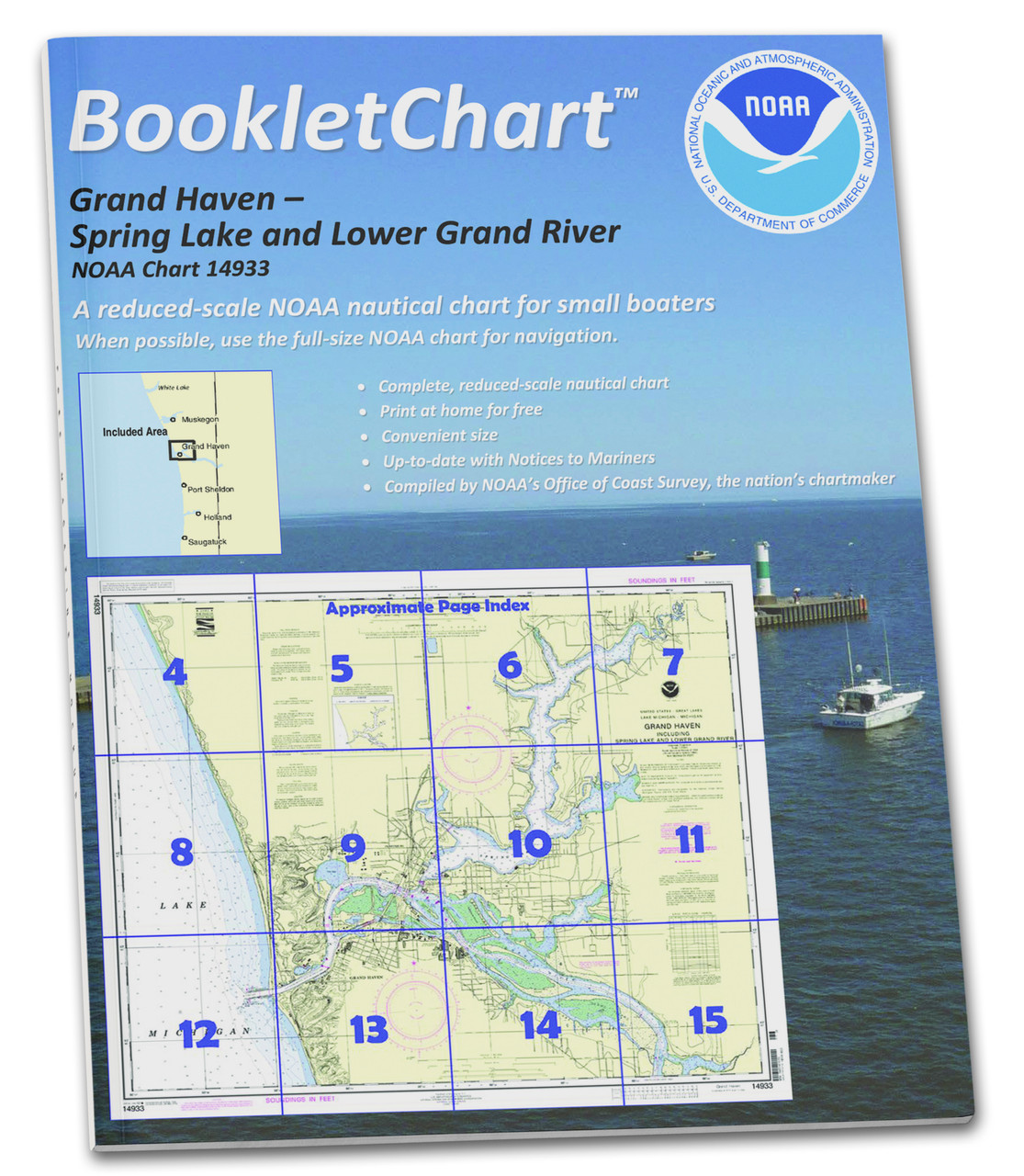 HISTORICAL NOAA BookletChart 14933: Grand Haven: Including Spring Lake and Lower Grand River